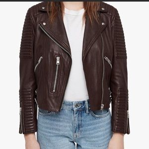 All saints Estella leather jacket, new with tags.